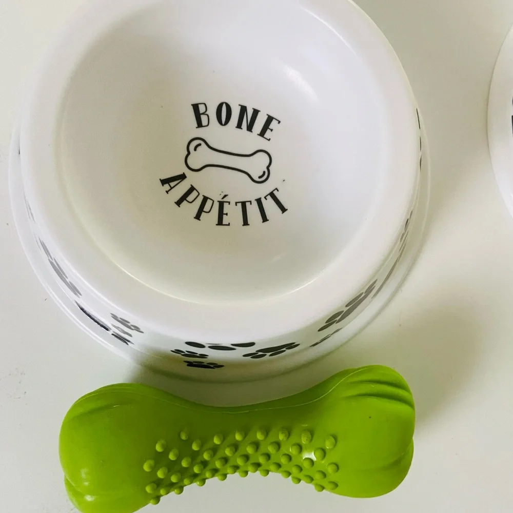 Dog Bowl and Bone New